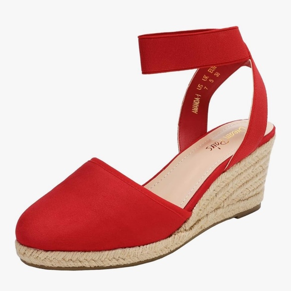 Dream Pairs Shoes - Dreamparis Red Wedges